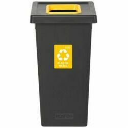 Atkritumu kaste 75L FIT BIN BLACK dzeltena plastmasai