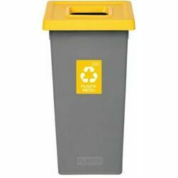 Atkritumu kaste 75L FIT BIN GREY dzeltena plastmasai