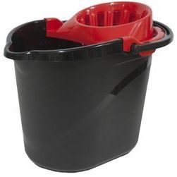Bucket with mop press 15L black