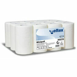 Celtex papīra dvieļi Minipull 2 kārtas 72m balti ar serdi (12/660) $