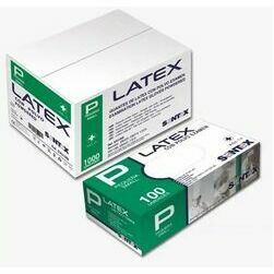 Cimdi gumijas LATEX L BALTI izmērs 100gab (10) (LV)