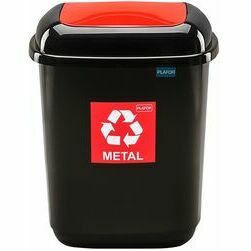 Waste bin 12L Quatro red for metal