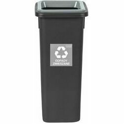 Waste bin 20L FIT BIN BLACK grey for other waste