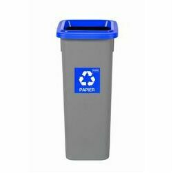 Waste bin 20L FIT BIN GREY blue for paper