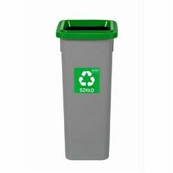 Waste bin 20L FIT BIN GREY green for glass