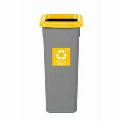 Waste bin 20L FIT BIN GREY yellow for plastic