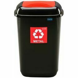 Waste bin 45L Quatro red for metal
