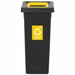Waste bin 53L FIT BIN BLACK yellow for plastic