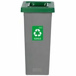 Waste bin 53L FIT BIN GREY green for glass
