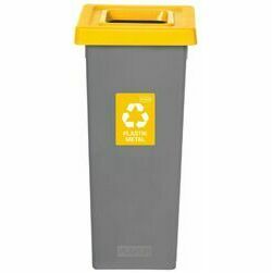 Waste bin 53L FIT BIN GREY yellow for plastic