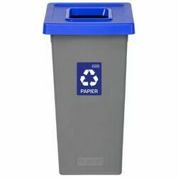 Waste bin 75L FIT BIN GREY blue for paper
