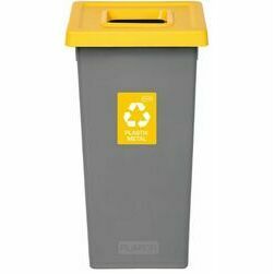 Waste bin 75L FIT BIN GREY yellow for plastic