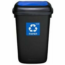 Waste bin 90L Quatro blue for paper