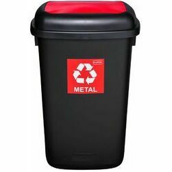 Waste bin 90L Quatro red for metal